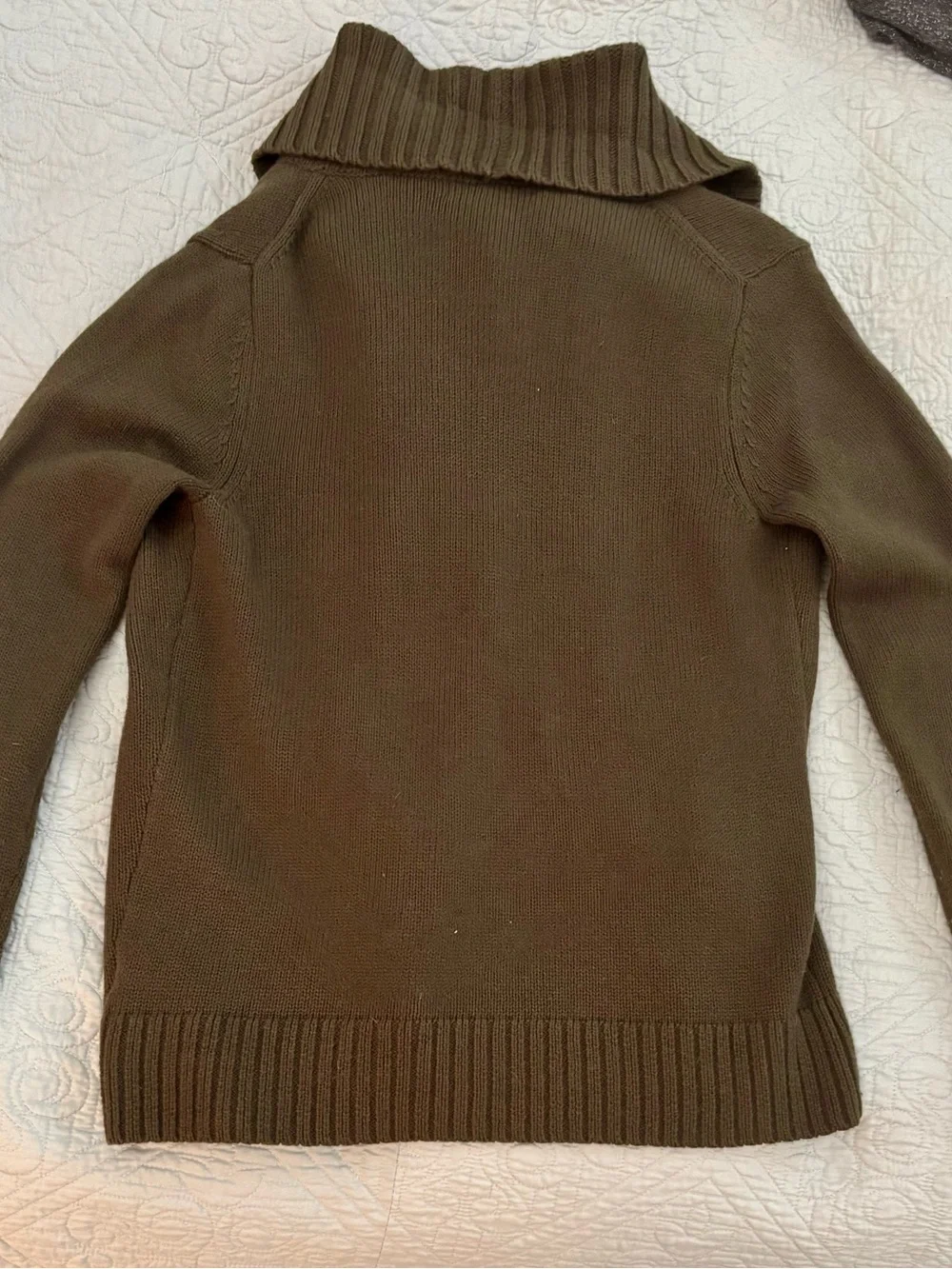 Michael Kors Olive Shawl Collar Toggle Cardigan